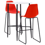 ZNTS 3 Piece Bar Set Plastic Red 279982