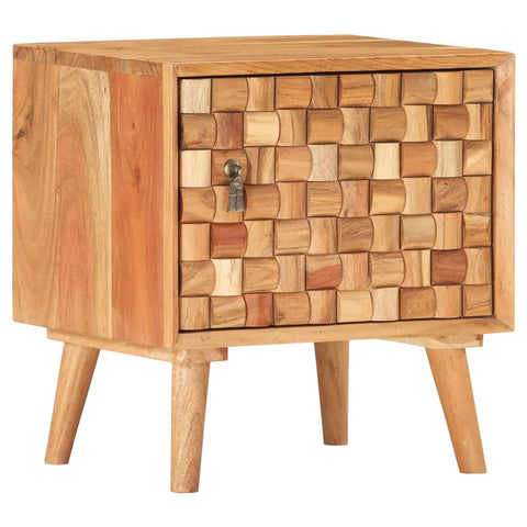 ZNTS Bedside Cabinet 42x35x45 cm Solid Acacia Wood 287440
