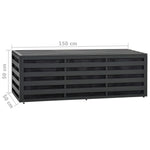 ZNTS Garden Storage Box Aluminium 150x50x50 cm Anthracite 49248