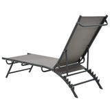 ZNTS Sun Loungers 2 pcs Textilene and Steel 47848