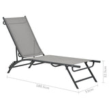 ZNTS Sun Loungers 2 pcs Textilene and Steel 47848