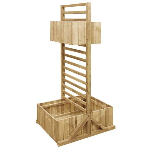 ZNTS Garden Planter with Trellis Impregnated Pinewood 49103