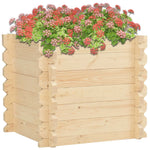 ZNTS Raised Bed 42 mm 100x100x87.8 cm Solid Spruce Wood 49417