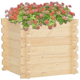 ZNTS Raised Bed 42 mm 100x100x87.8 cm Solid Spruce Wood 49417