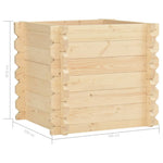 ZNTS Raised Bed 42 mm 100x100x87.8 cm Solid Spruce Wood 49417