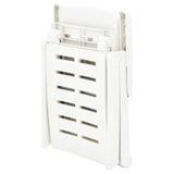 ZNTS Folding Sun Lounger Plastic White 48754