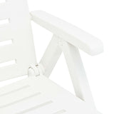 ZNTS Folding Sun Lounger Plastic White 48754