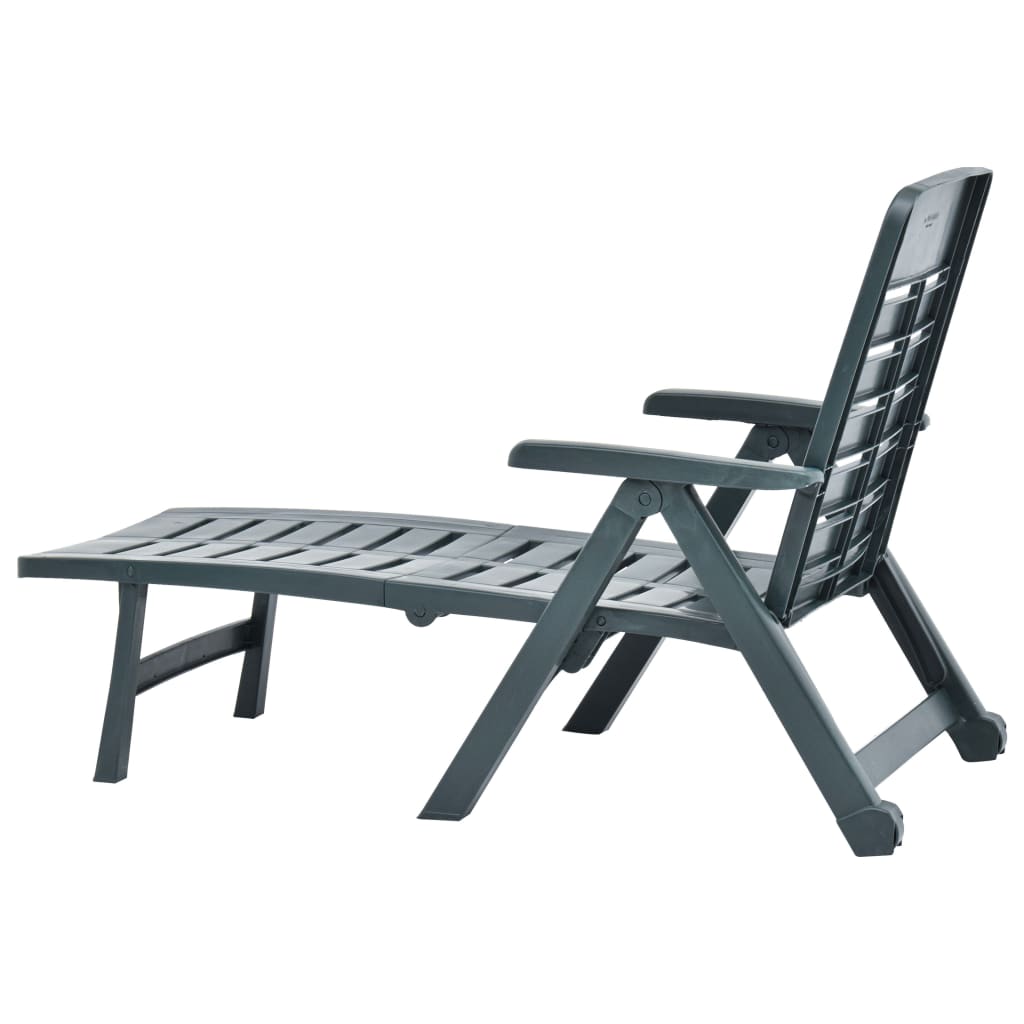 Green plastic sun loungers best sale