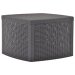 ZNTS Side Table Mocha 54x54x36.5 cm Plastic 48776