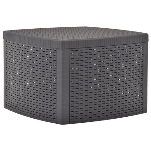 ZNTS Side Table Mocha 54x54x36.5 cm Plastic 48776