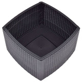 ZNTS Side Table Mocha 54x54x36.5 cm Plastic 48776