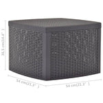 ZNTS Side Table Mocha 54x54x36.5 cm Plastic 48776