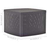 ZNTS Side Table Mocha 54x54x36.5 cm Plastic 48776