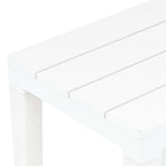 ZNTS Garden Table with 2 Benches Plastic White 48777
