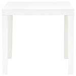 ZNTS Garden Table with 2 Benches Plastic White 48777