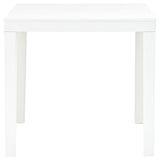 ZNTS Garden Table with 2 Benches Plastic White 48777