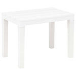 ZNTS Garden Table with 2 Benches Plastic White 48777