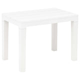 ZNTS Garden Table with 2 Benches Plastic White 48777