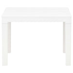 ZNTS Garden Table with 2 Benches Plastic White 48777