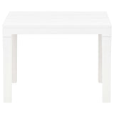 ZNTS Garden Table with 2 Benches Plastic White 48777