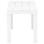 ZNTS Garden Table with 2 Benches Plastic White 48777