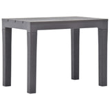 ZNTS Garden Table with 2 Benches Plastic Brown 48779