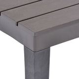 ZNTS Garden Table with 2 Benches Plastic Brown 48779