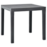 ZNTS Garden Table Anthracite 78x78x72 cm Plastic 48784