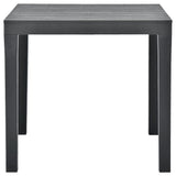 ZNTS Garden Table Anthracite 78x78x72 cm Plastic 48784