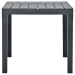 ZNTS Garden Table Anthracite 78x78x72 cm Plastic 48784