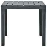 ZNTS Garden Table Anthracite 78x78x72 cm Plastic 48784