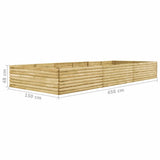 ZNTS Garden Raised Bed 450x150x48 cm Impregnated Pinewood 19 mm 49151