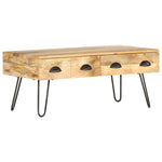 ZNTS Coffee Table 90x50x39 cm Solid Mango Wood 286361
