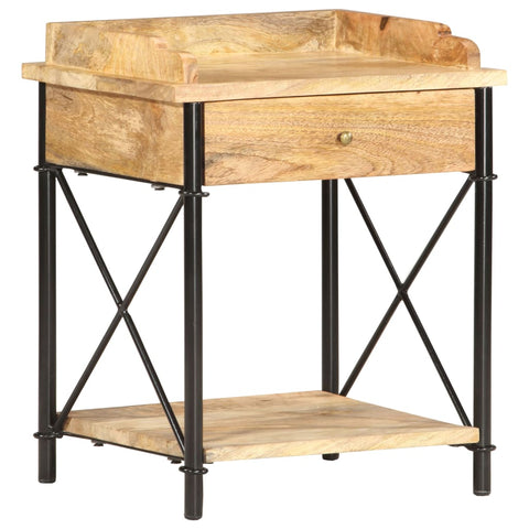 ZNTS Bedside Cabinet 40x35x50 cm Solid Mango Wood 286366