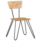ZNTS Dining Chairs 2 pcs Solid Mango Wood 286455
