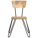 ZNTS Dining Chairs 2 pcs Solid Mango Wood 286455