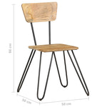 ZNTS Dining Chairs 2 pcs Solid Mango Wood 286455