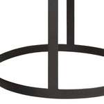 ZNTS Round Side Tables 2 pcs Solid Mango Wood and Steel 286470