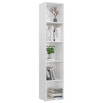 ZNTS Book Cabinet High Gloss White 40x30x189 cm Engineered Wood 800960