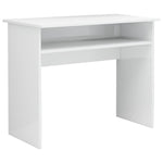 ZNTS Desk High Gloss White 90x50x74 cm Engineered Wood 801176