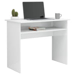 ZNTS Desk High Gloss White 90x50x74 cm Engineered Wood 801176