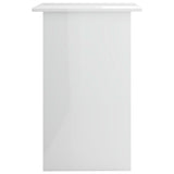 ZNTS Desk High Gloss White 90x50x74 cm Engineered Wood 801176