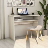 ZNTS Desk High Gloss White 90x50x74 cm Engineered Wood 801176