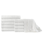 ZNTS Bath Towels 10 pcs Cotton 350 gsm 100x150 cm White 134626