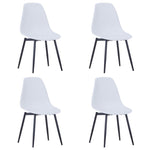 ZNTS Dining Chairs 4 pcs White PP 49472