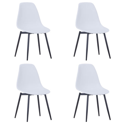 ZNTS Dining Chairs 4 pcs White PP 49472
