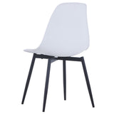 ZNTS Dining Chairs 4 pcs White PP 49472