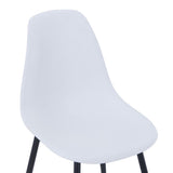 ZNTS Dining Chairs 4 pcs White PP 49472
