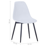 ZNTS Dining Chairs 4 pcs White PP 49472