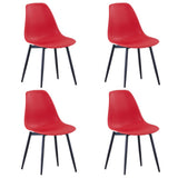 ZNTS Dining Chairs 4 pcs Red PP 49490